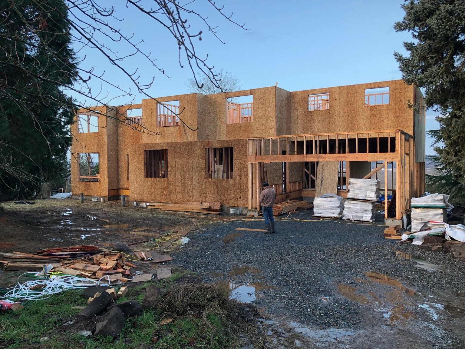 Two-story framing