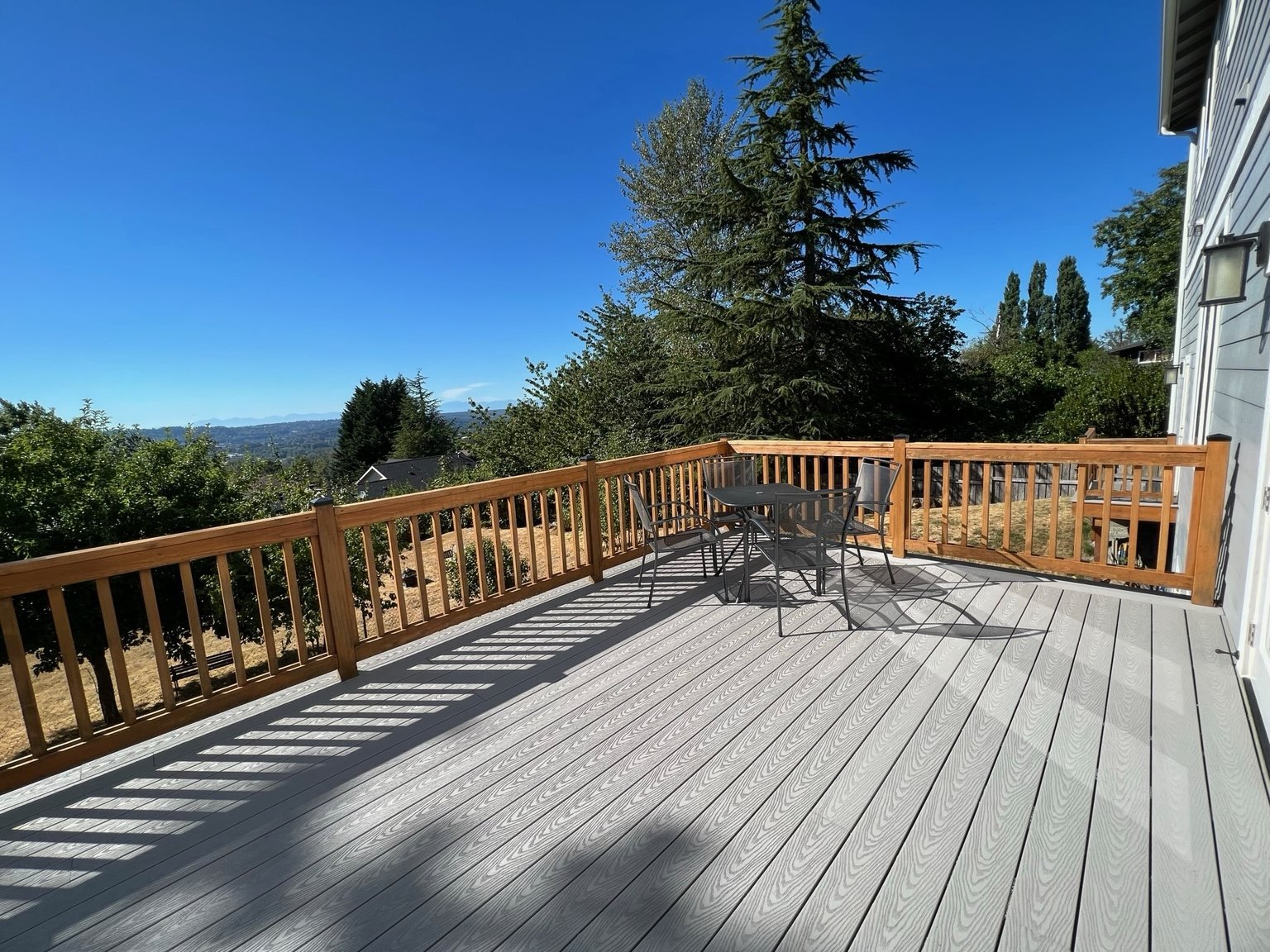 Finished deck and view