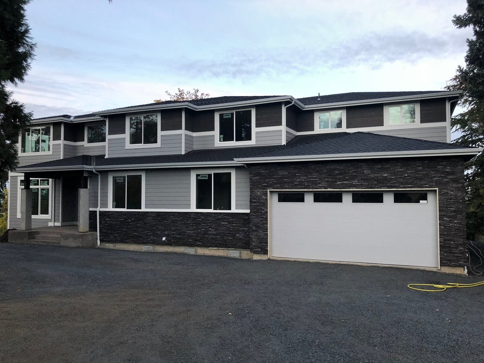 Completed custom home exterior